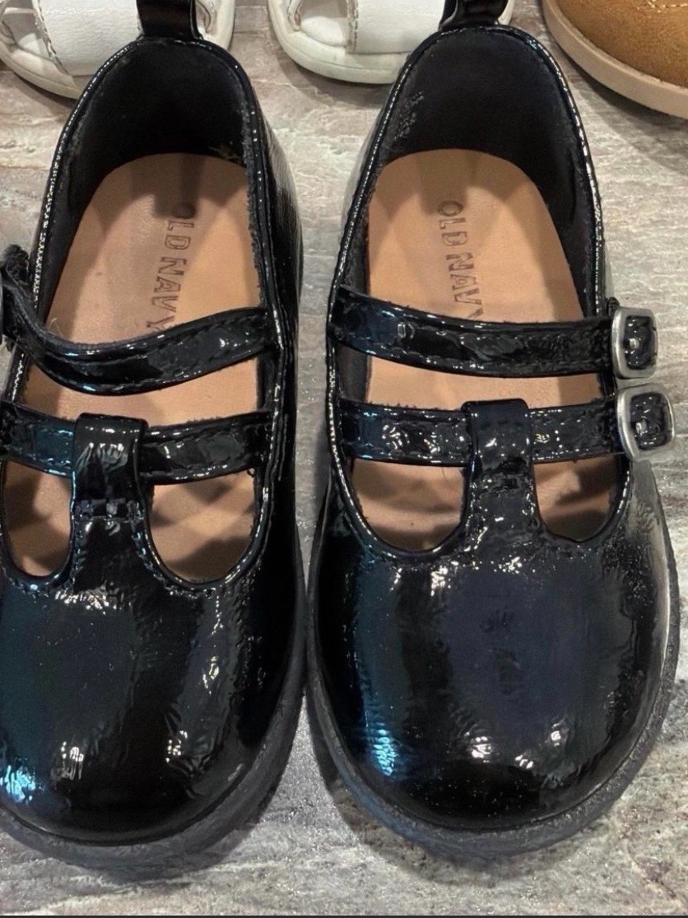Old Navy Black Patent Double-Strap Mary Jane Shoes